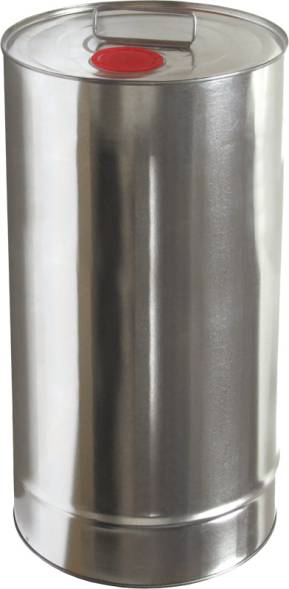 Бочка (евробарабан) металлическая неокрашенная, 27 л, серебристый [БМ 27 с ребром неокраш]