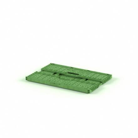 Ящик пластиковый складной, 600х400х215 мм, зеленый [12.426.71]