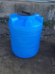 Бочка (емкость) пластиковая вертикальная с крышкой, 300 л, синий [TV300S13]