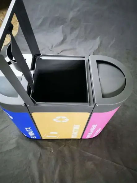 Урна Никель, пакетодержатель, 75 л+2х28 л