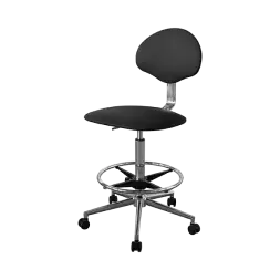 Кресло высокое медицинское КР12-В (обивка) черное [10707]