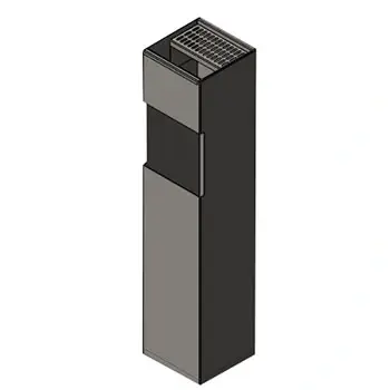 Урна-пепельница West, черный, с пепельницей, 9 л