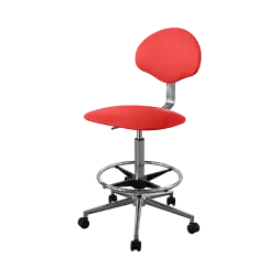 Кресло высокое медицинское КР12-В (обивка) красное [10708]