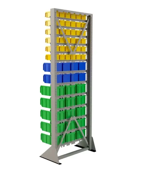 Стойка Стелла-техник односторонняя D1-06-02-05 с ящиками, 2020х735 мм