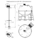 Емкость ЦКТ 3000 с патрубком 110 мм в обрешетке с двухъярусной лопастной Ж-Т мешалкой