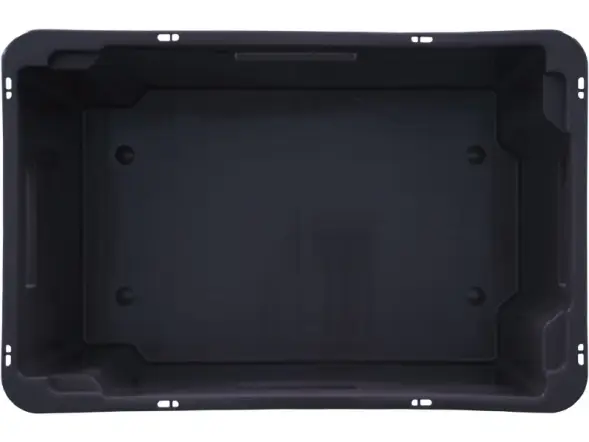 Ящик пластиковый сплошной, 600x400x300 мм, 52 л, черный [218-1]