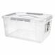 Ящик для хранения универсальный с замками и ручкой Grand box, 15,3л, светло-серый