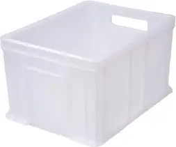 Ящик пластиковый сплошной, 400×300×230 мм, 21.6 л, серый [703.03.01]