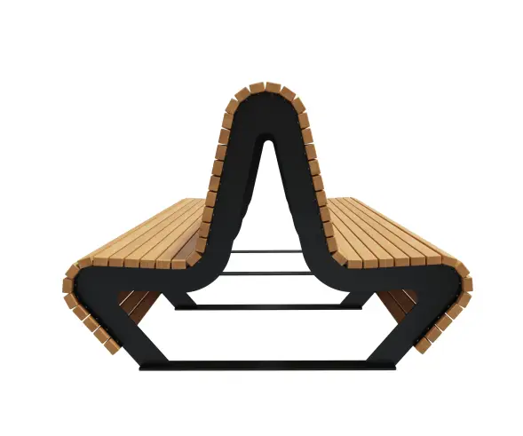 Скамейка стальная «Парк М. Горького» двухсторонняя 3,0 м