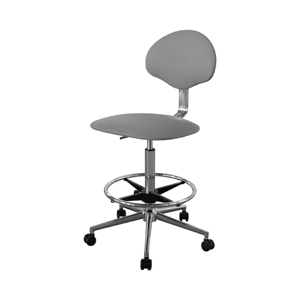 Кресло высокое медицинское КР12-В (обивка) серое [10710]