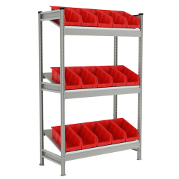 Стеллаж с наклонными полками металлический СТ-023 2000x1200x585 [13710]