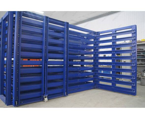 Стеллаж для горизонтального хранения листового металла, 3000х1500 мм, 5 ярусов, синий [КГ049515]