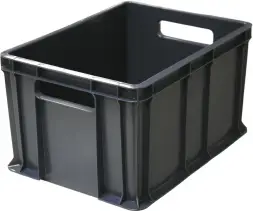 Ящик пластиковый сплошной, 400×300×230 мм, 21.6 л, белый [703.03.01 м]