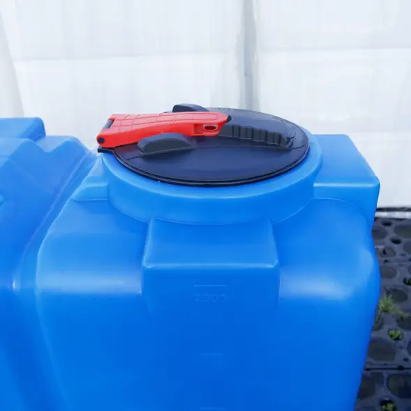 Емкость ST 2000л с патрубками 100мм под плотность до 1.2 г/см3 синяя