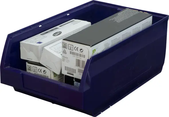 Ящик (лоток) пластиковый сплошной, 500x310x200 мм, 31 л, красный [5005]