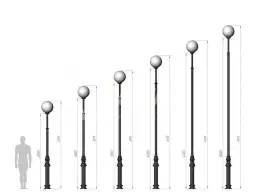 Фонарный столб А-03 со светильником 2,911 м