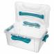 Ящик для хранения универсальный с замками и ручкой Grand box, 4,2л, голубой