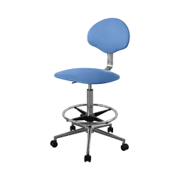 Кресло высокое медицинское КР12-В (обивка) синие [10712]