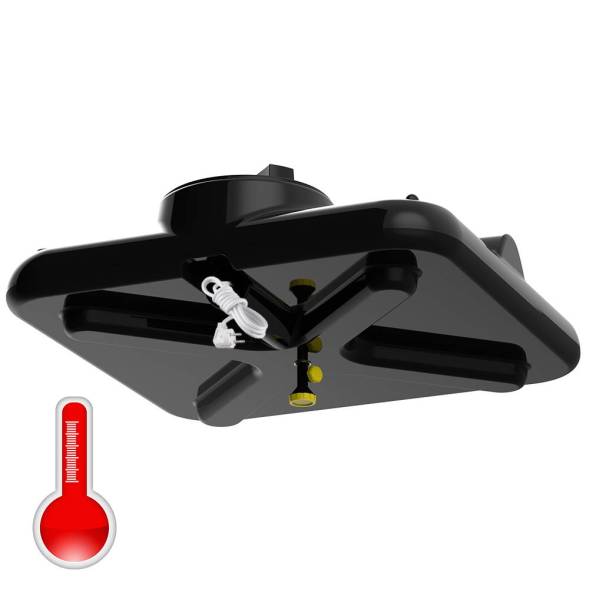 Бак пластиковый для летнего душа РОСА 130 л с подогревом, черный [DRS130S112]