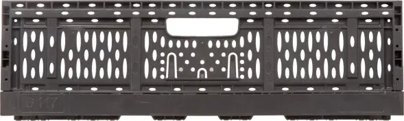 Ящик пластиковый перфорированный, 600x400x170 мм, 40.8 л, серый [F6417]