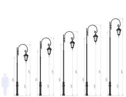 Фонарный столб А-10 со светильником 4,019 м