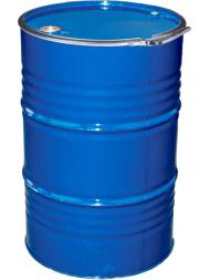 Бочка металлическая (стальная) с крышкой, обручем и двумя горловинам на 2" и 3/4", 210 л, синий [БСЗ 210оп (СТ)]