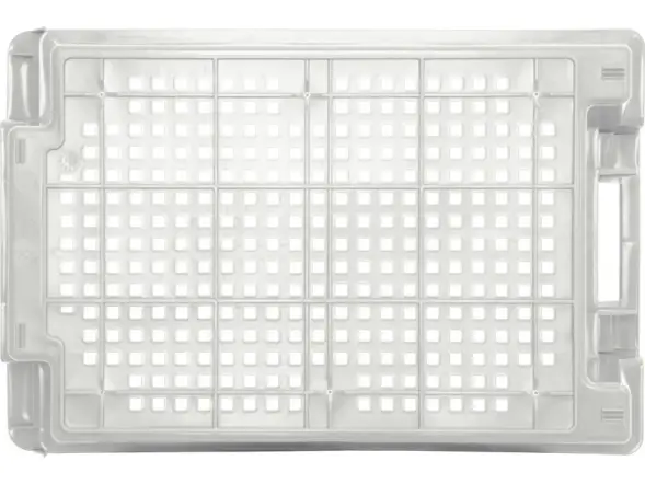 Ящик пластиковый морозостойкий перфорированный, 600x400x200 мм, 48 л, белый [102]