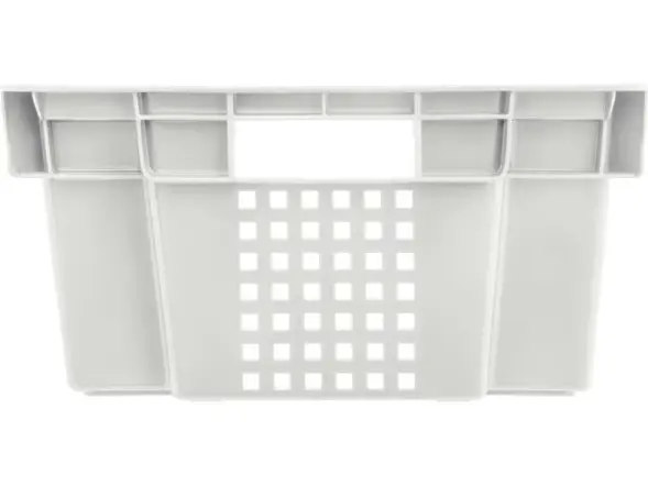 Ящик пластиковый морозостойкий перфорированный, 600x400x200 мм, 48 л, белый [102]