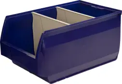 Ящик (лоток) пластиковый сплошной, 500x310x250 мм, 38.75 л, синий [5006]