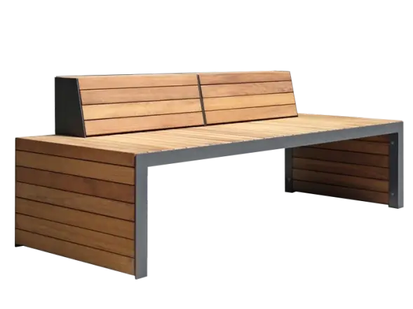 Скамейка стальная «Ладья» со спинкой