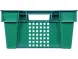 Ящик пластиковый перфорированный, 600x400x200 мм, 48 л, зеленый [102-1]
