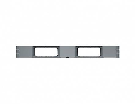 Паллет (поддон) пластиковый перфорированный на 3-х полозьях, 1050х1050х120 мм, серый [02.111.91]