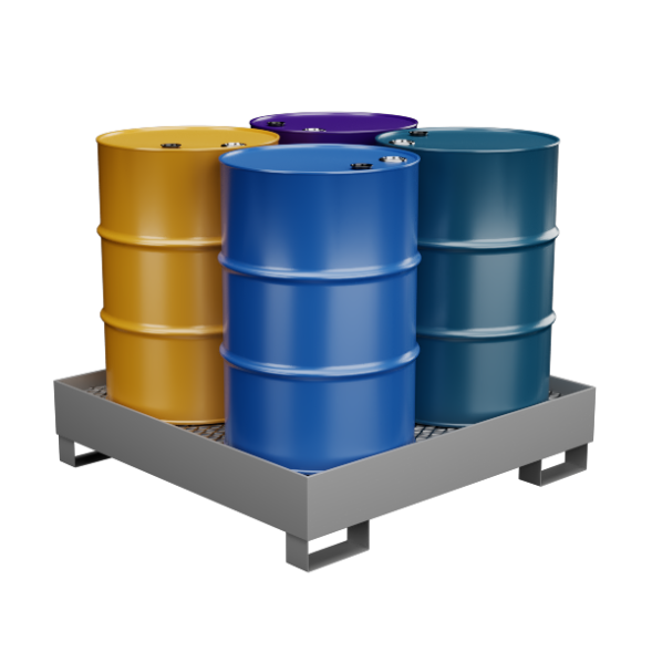 Поддон для хранения 4 бочек 302х1250х1250 ПВЛ [12215]