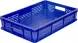 Ящик пластиковый перфорированный, 600×400×120 мм, 22 л, синий [704.01.01]