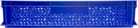 Ящик пластиковый перфорированный, 600×400×120 мм, 22 л, синий [704.01.01]