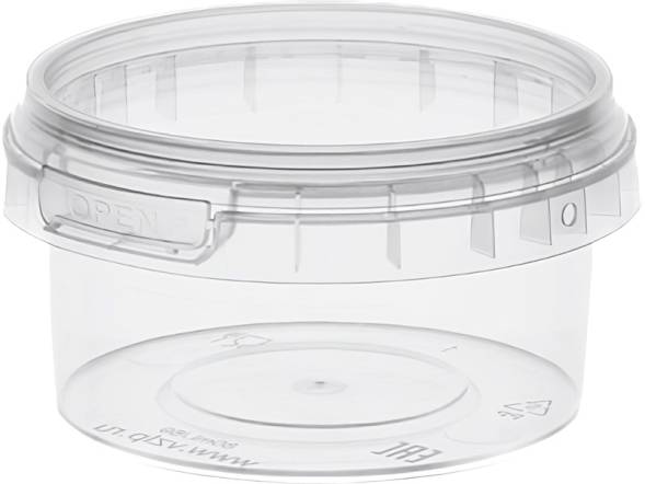Контейнер 80 мл. круглый, d69мм, с прозрачной крышкой