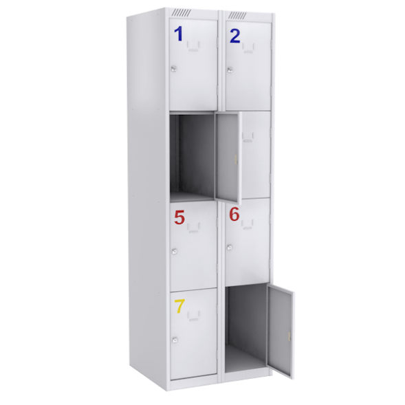 Шкаф для сумок металлический сборный на 8 ячеек [13117]