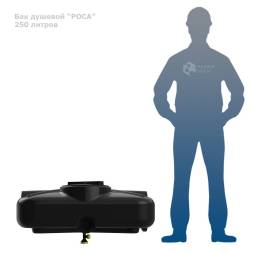 Бак пластиковый душевой «РОСА» 250 л, черный [DRS250S1]