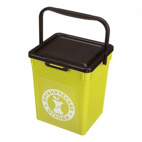 Контейнер для мусора, 8л, зеленый