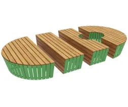 Модульная скамейка «Экополис Комби-1»