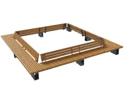 Скамейка стальная вокруг дерева «Stand»