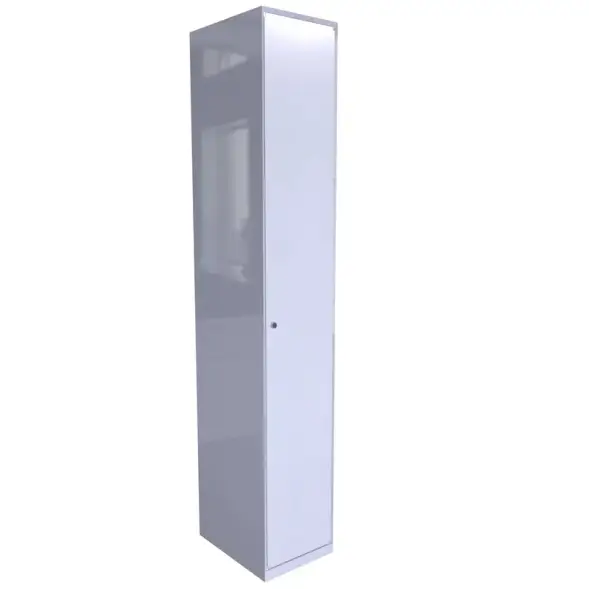 Металлический шкаф ХПГ 12 для СИЗ и противогазов 1870х380х400 мм с дверью Светло-серый