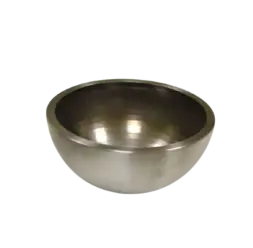 Вазон полусфера для живых растений, диаметр 300 мм (шлифованная сталь)