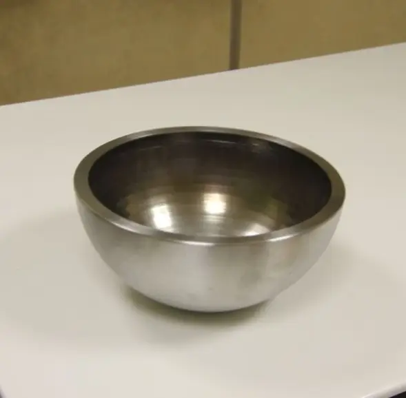 Вазон полусфера для живых растений, диаметр 300 мм (шлифованная сталь)