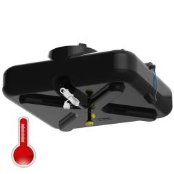 Бак пластиковый душевой с подогревом и уровнемером «РОСА», 250 л, черный [DRS250S112]