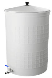 Бочка пластиковая садовая для дождевой воды и полива, 300л, белый [383]