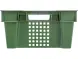 Ящик пластиковый перфорированный, 600x400x200 мм, 48 л, зеленый [102-У]