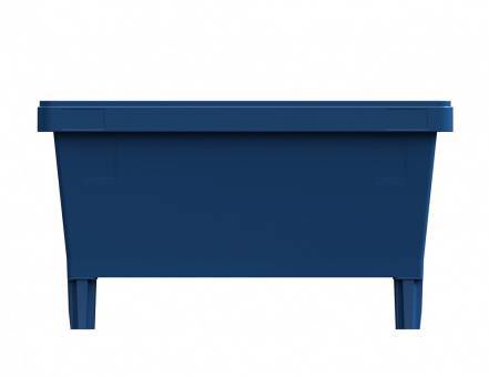 Контейнер пластиковый вкладываемый на полозьях INSTORE, 800х600х320 мм, синий [KVR 8634]