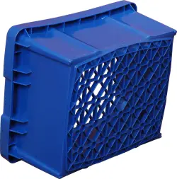 Ящик пластиковый перфорированный, 480x393x220 мм, 30 л, синий [304 м]