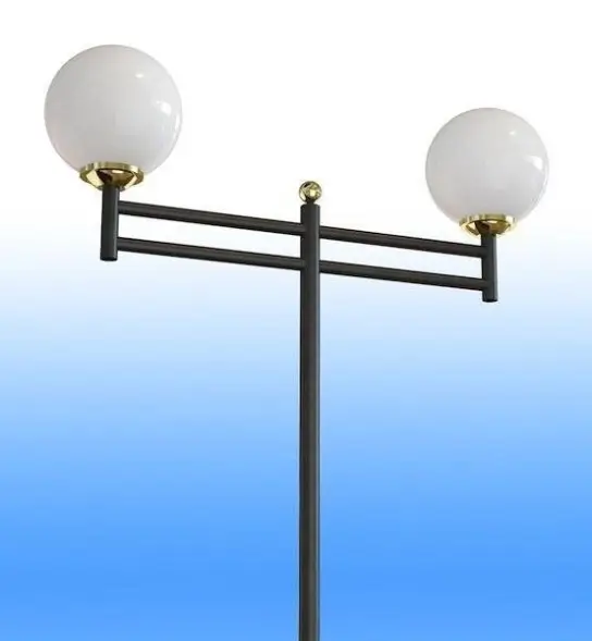 Стальной фонарный столб Т-13-2 со светильниками 4,5 м